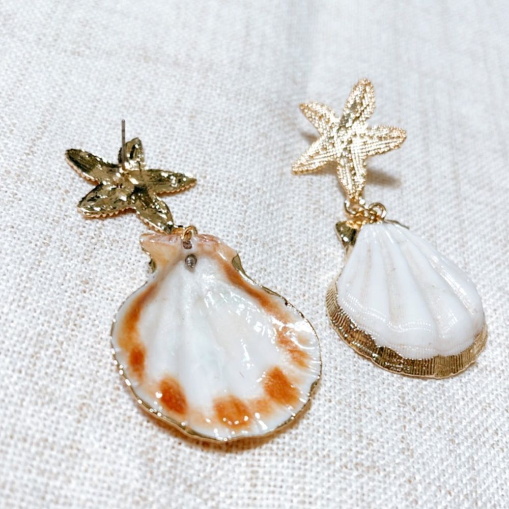 Starfish dangle earrings N167 - Picture 6 of 6